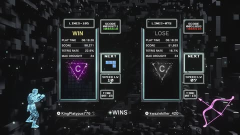 Duking it out on Tetris