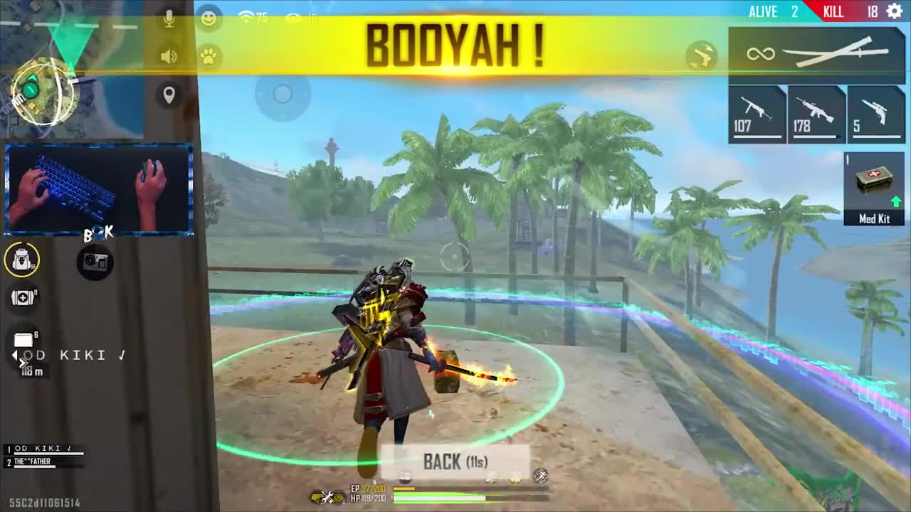FUNNY GAMEPLAY 2 vs 4 free fire game