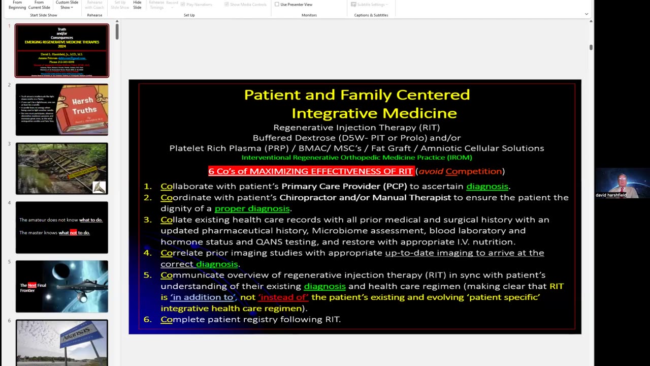 180. REGENERATIVE MEDICINE - DR. DAVID HARSHFIELD
