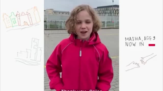 Ukrainian child's posted thanking videos to different Ukrainian countries