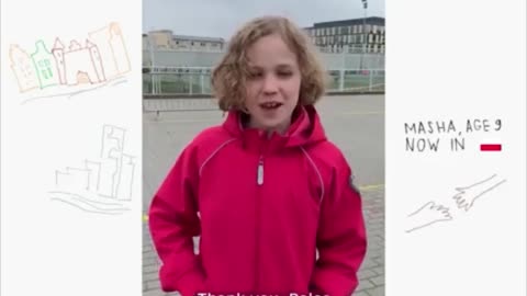 Ukrainian child's posted thanking videos to different Ukrainian countries
