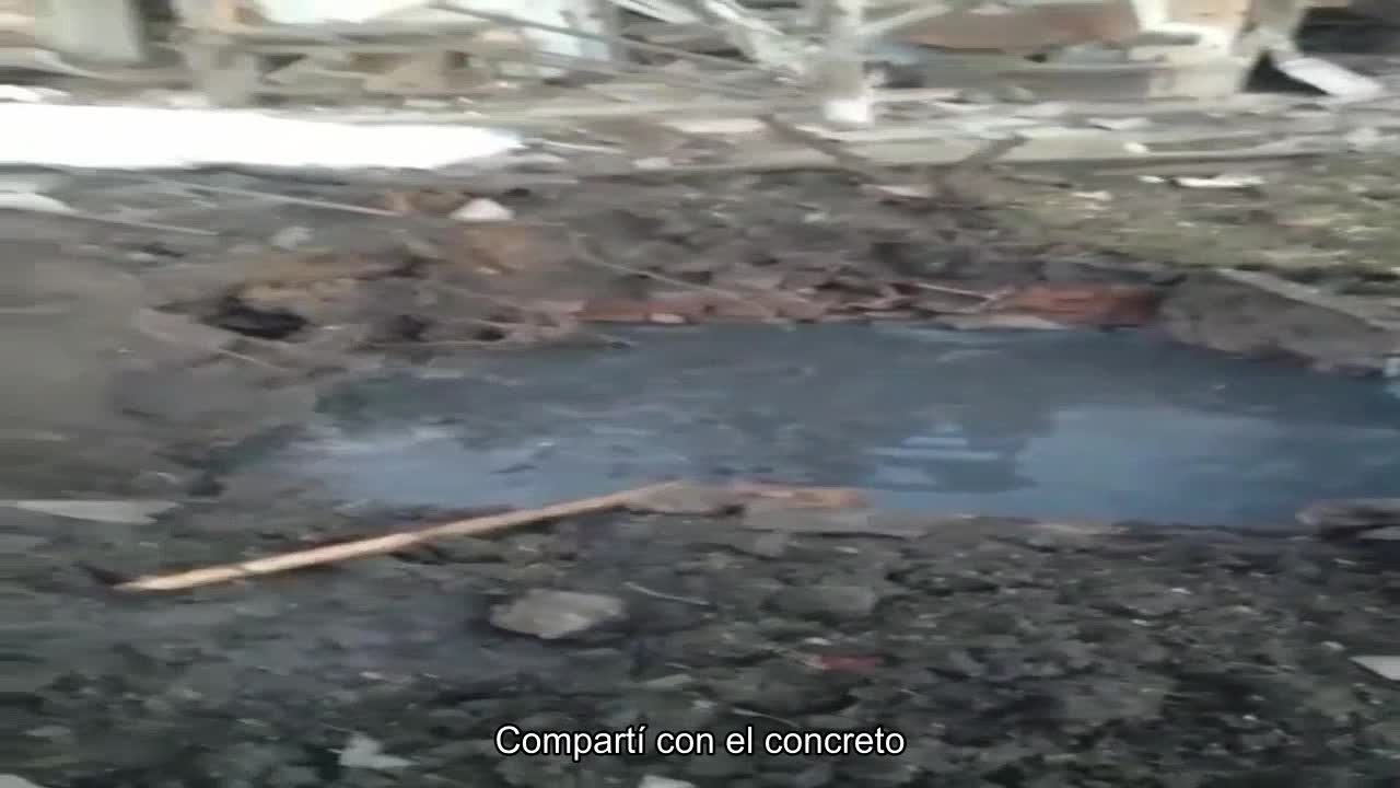 Bakhmut, región de Donetsk, sector privado después del bombardeo.