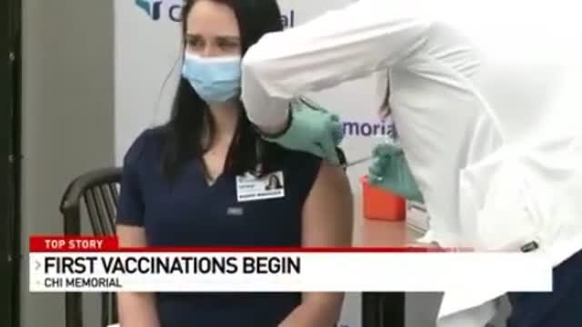 Frontline Worker Nurse Tiffany Dover Faints After CoVid-19 Vaccination