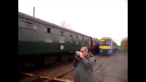 Train Spotter Almost Killed by High Speed Train