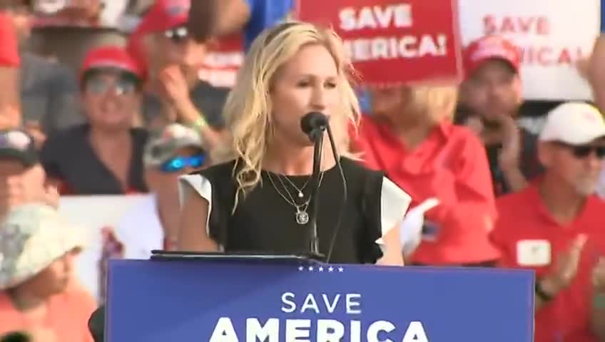 Crowd EXPLODES When Marjorie Taylor Greene Calls for Impeaching Biden, Firing Fauci