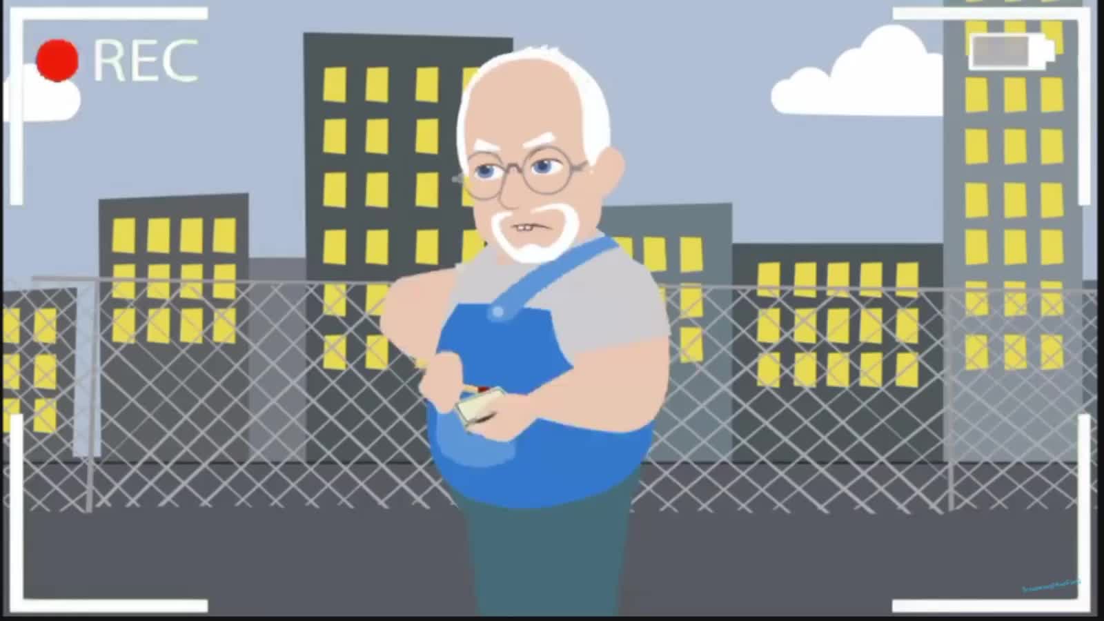 Angry Grandpa Cartoon AGP vs Tina