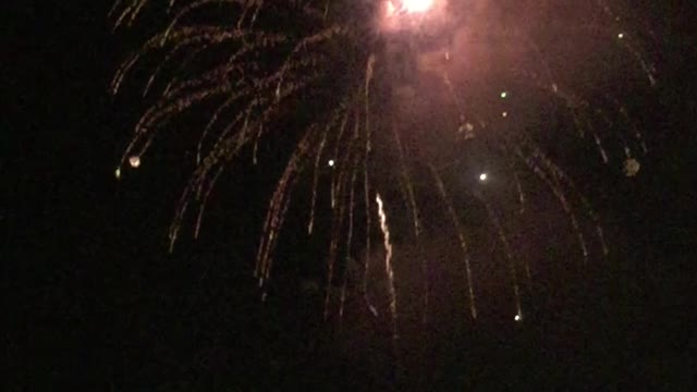 Fireworks on the beach