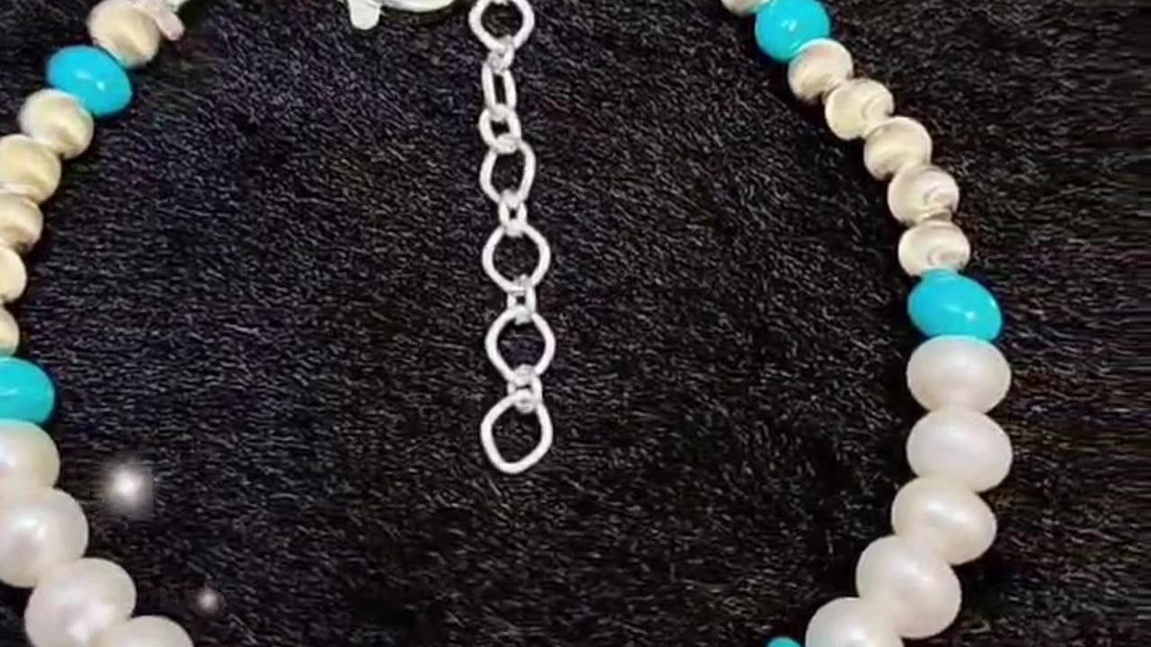 GN-20241105-04 Holiday S925 Silver and Natural Pearl Turquoise Beautiful Women's Jewelry Natural