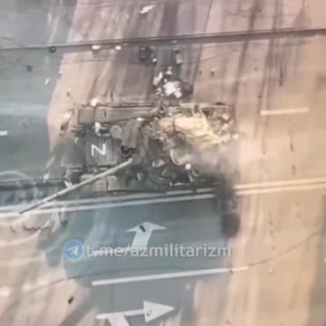 Russian Tank Blown Up