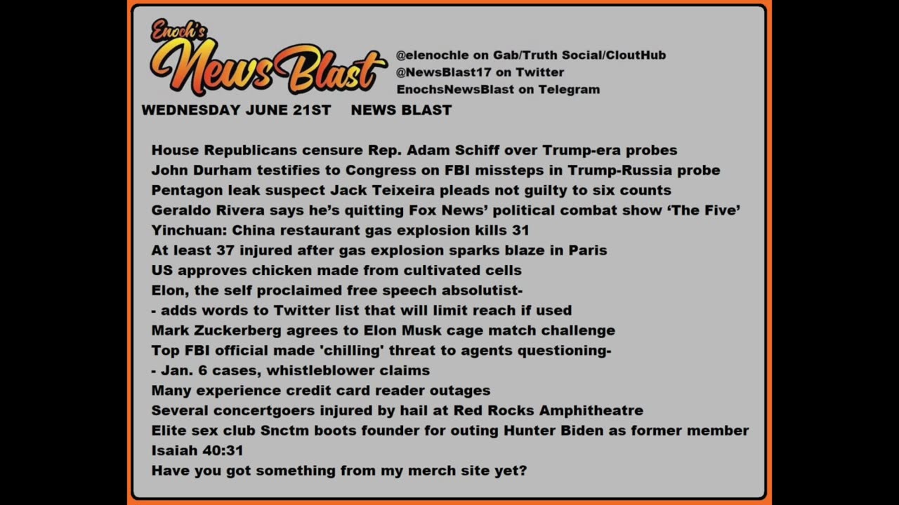 Wednesday, June 21, 2023 News Blast
