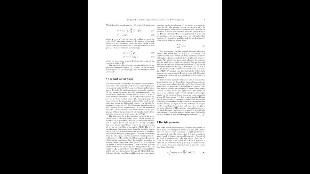 Physics of the Hubble expansion Sergei M. Kopeikin