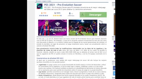 PES 2021 - Pro Evolution Soccer link de descarga del juego