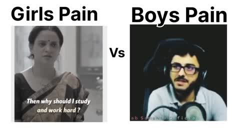 Girls pain vs Boys pain