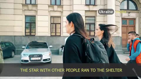 Angelina Jolie on an air alarm in Ukraine