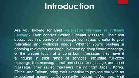 Best Relaxation Massage in Williams Landing