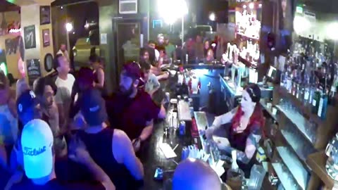 Bottle Smashed over Man's Head