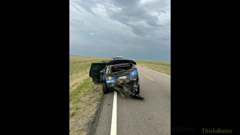 Dashcam records a vehicle crashing into a Lincoln County sergeants vehicle