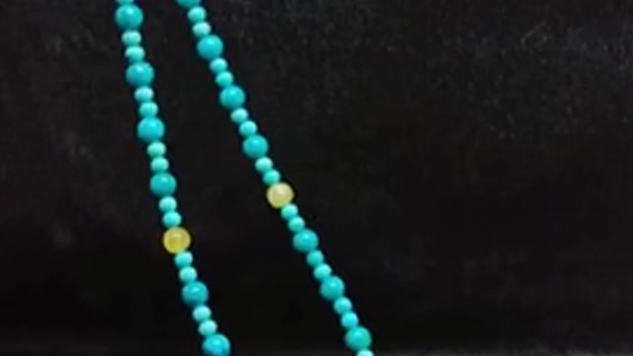Natural turquoise and amber pendant full strand 16inch Healing Gemstone Necklace