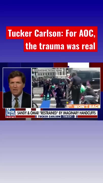 Tucker Carlson: AOC and Ilhan Omar were put in invisible handcuffs #shorts