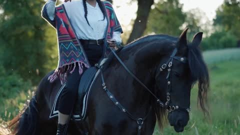 Person Riding a Horse