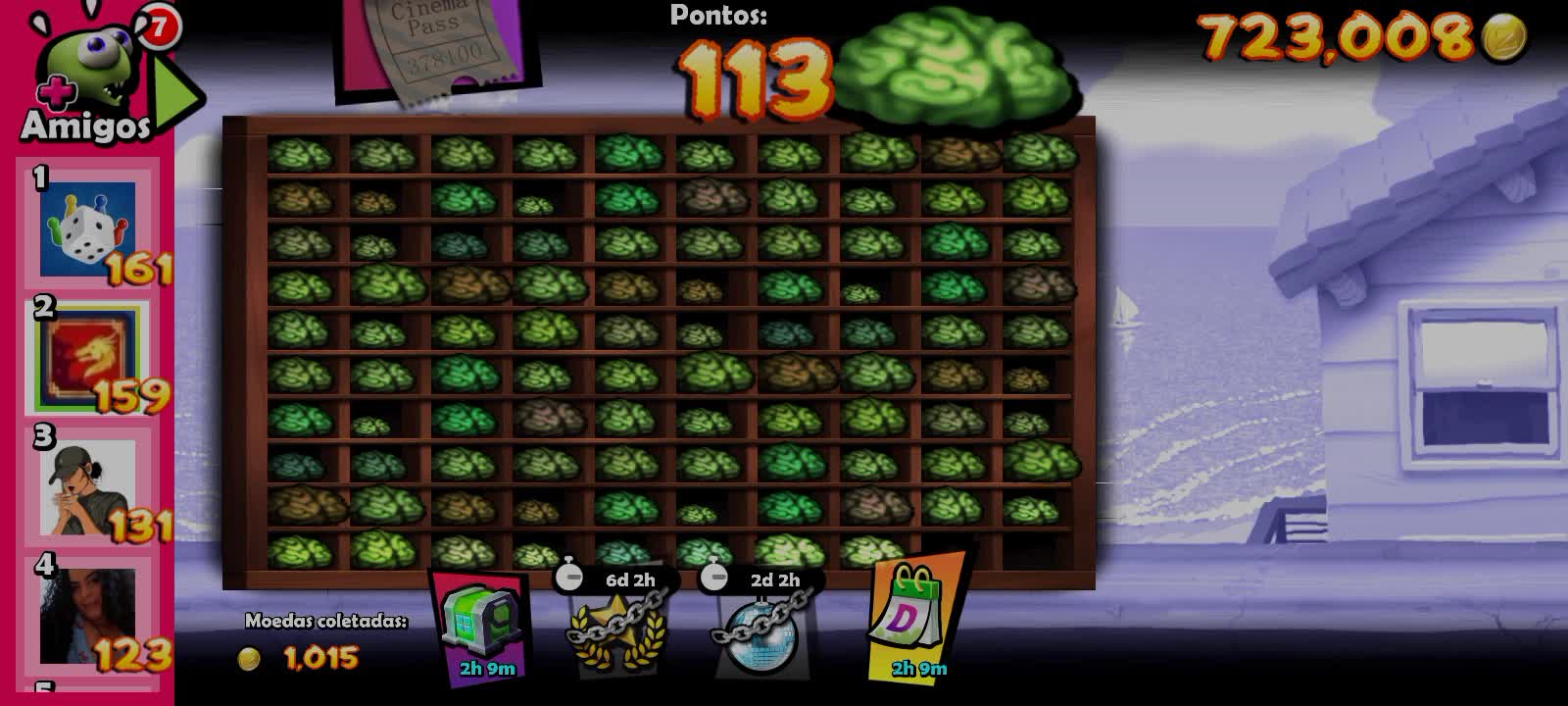 Playing a match with the zombiebird unlocked in the game Zombie Tsunami (BIG ZUMBIAVE).