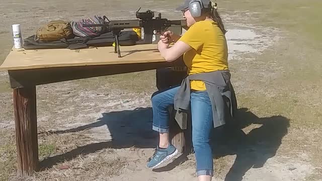 RockyRoads wife shooting her AR