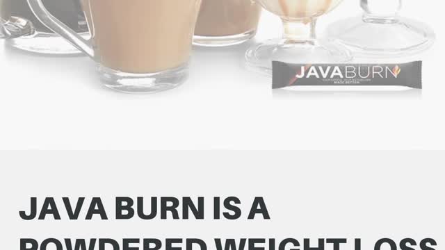 Java Burn Weight Loss Coffee Supplement