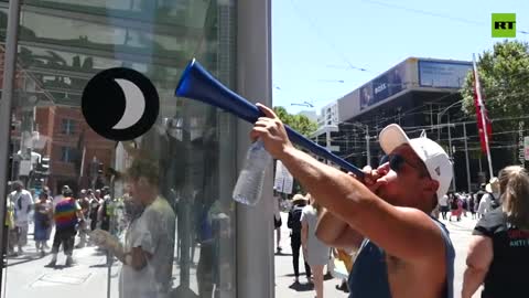 Melbourne Citizens Rally Against COVID Restrictions