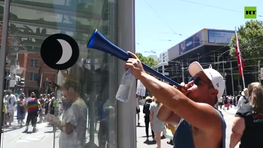 Melbourne Citizens Rally Against COVID Restrictions