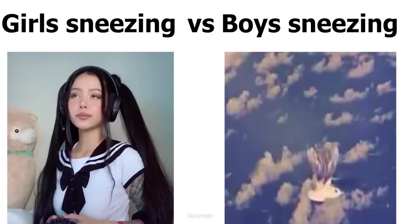 Girl sneezing vs Boys sneezing #viral #rumble