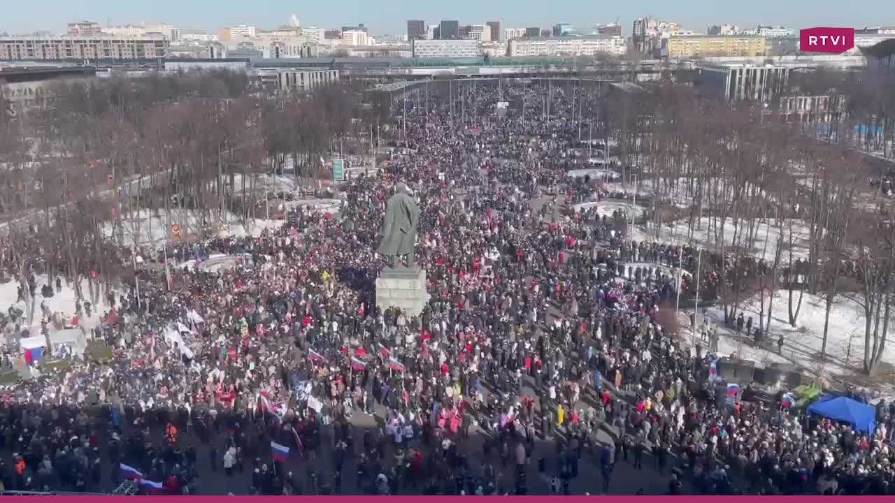 According to the Interior Ministry, the number of participants in the rally in Moscow