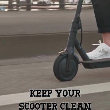 Keep your scooter clean for optimal performance.