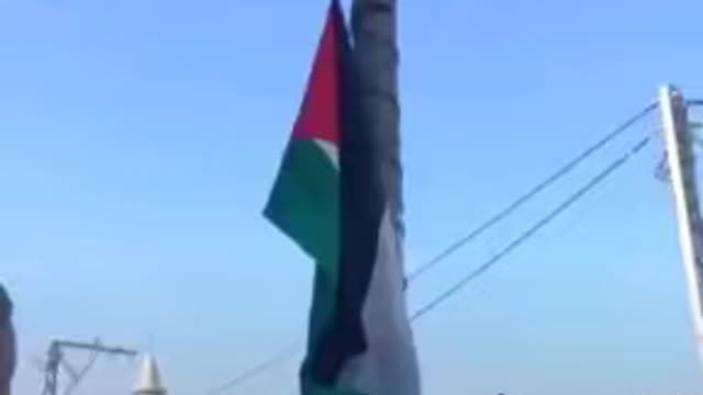 Taking Down the terrorist flag of “palestine”