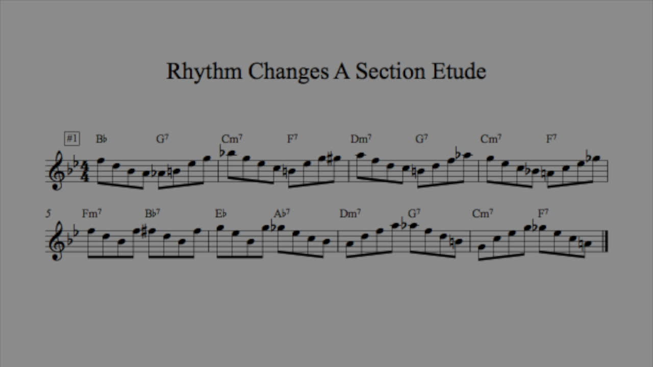 Rhythm Changes Etude 1