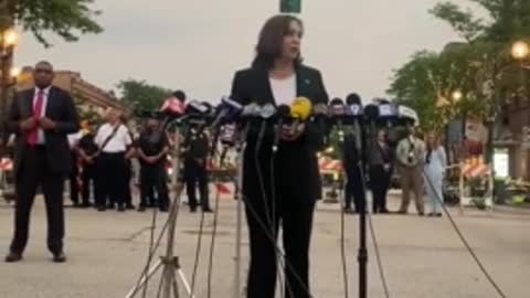Kamala Makes A Fool Of Herself During HORRID Speech At Highland Park Shooting Scene