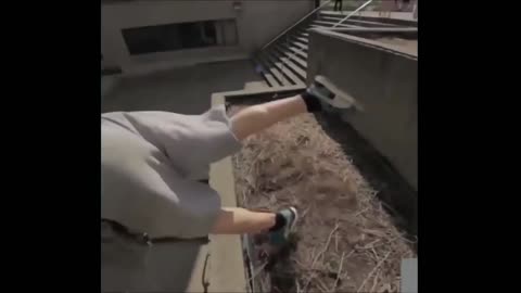 Funny reverse parkour fail 11