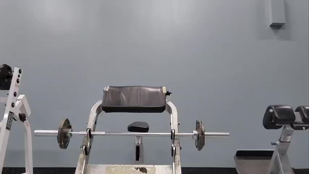 Straight barbell preacher curl