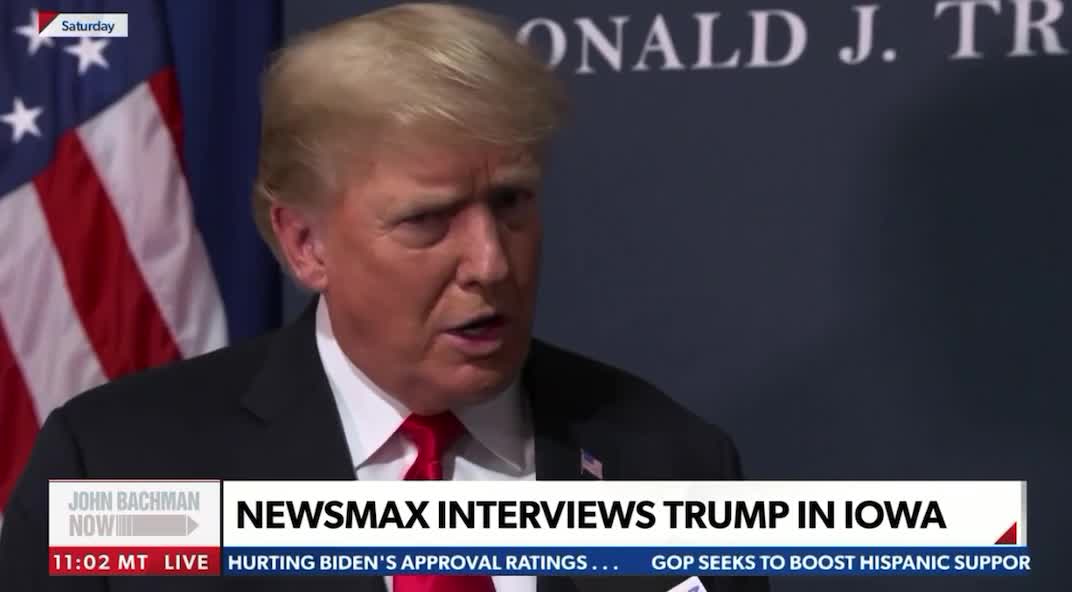President Trump interview before rally Saturday.