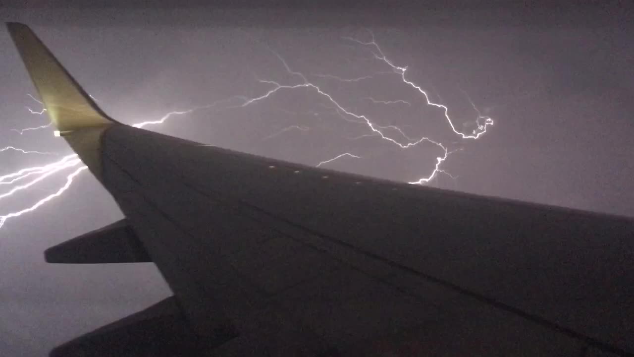 Close Call with Lightning on an Airplane