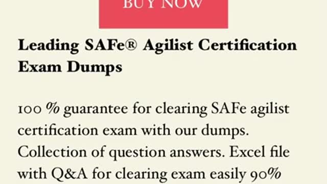 SAFe agilist certification exam dumps 2021