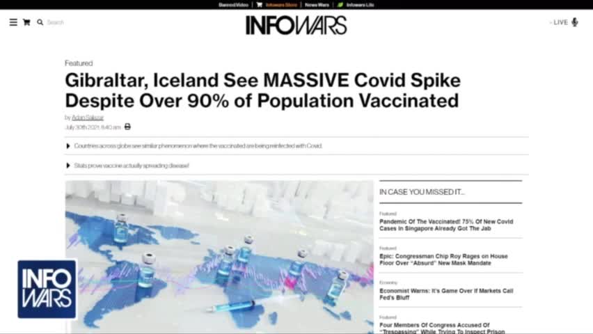 Alex Jones: The Most Vaccinated Areas are the Most Sick Ones