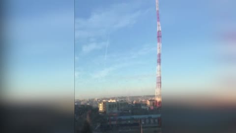 Kiev.Two rockets were seen by local residents.