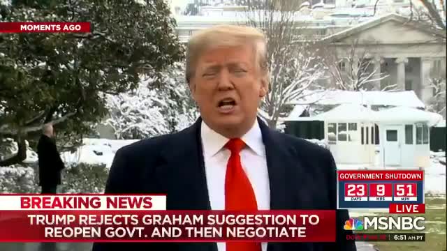 Trump rejects proposal by Lindsey Graham on shutdown