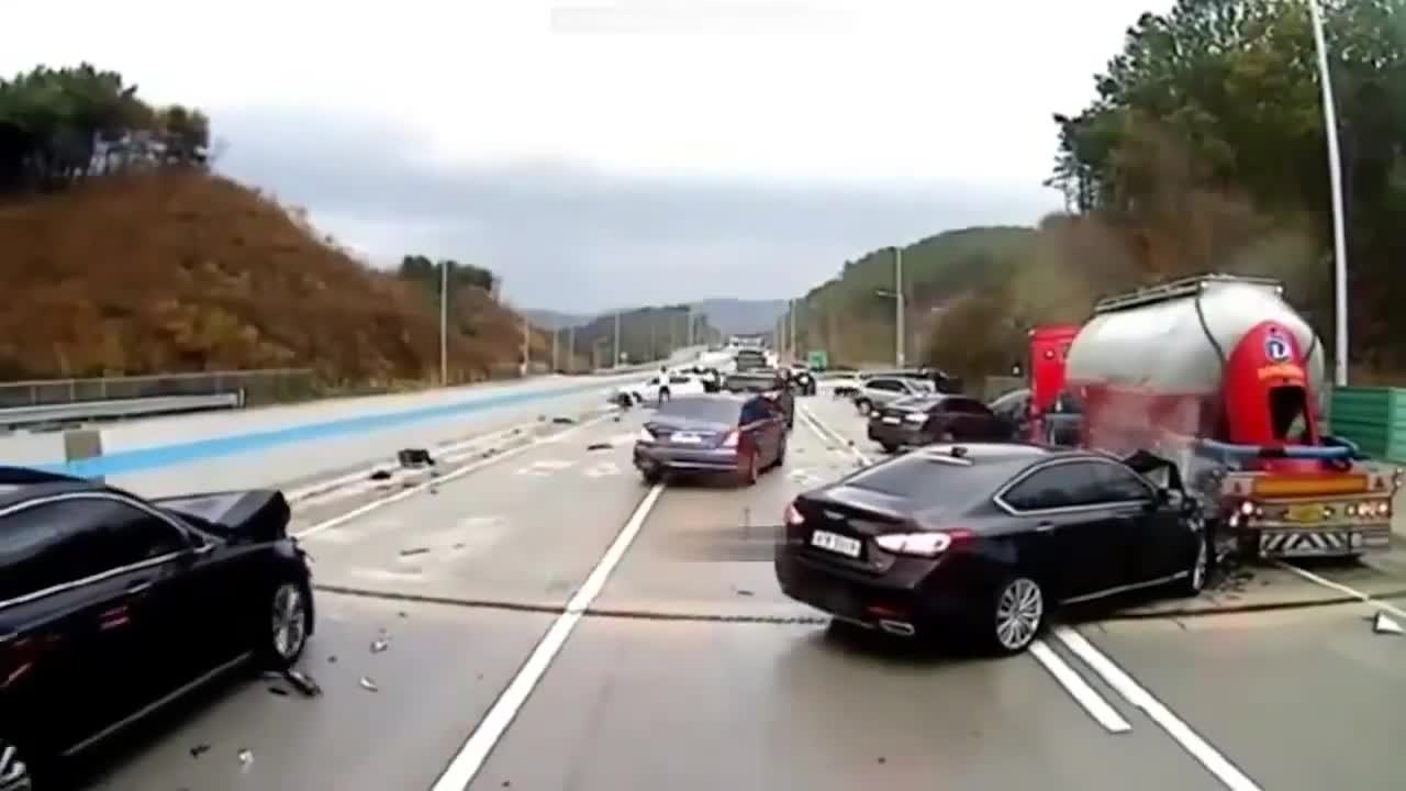 On a highway in South Korea, black ice is a thin layer of ice that drivers