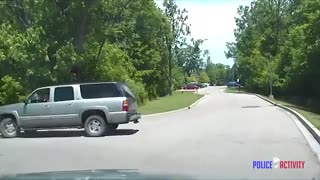 Traffic Stop Leads to Police Chase... Woman Crashes SUV Into Utility Pole...