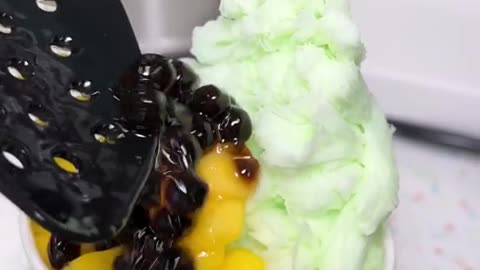 Making Mango Pearl Ice Cream