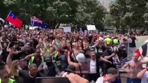 MEANWHILE IN NEW ZEALAND: Protest against COVID-19