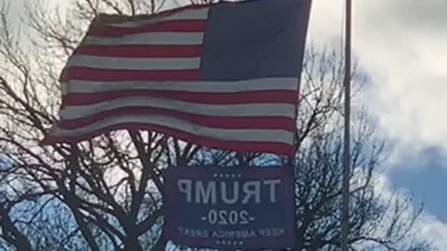 Trump flag still flying in 2021