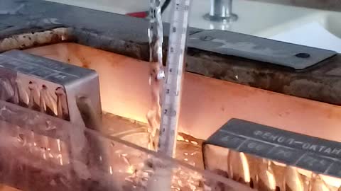 Slow flow of water