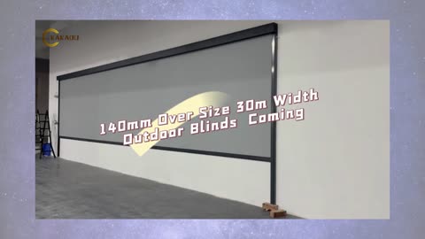 Quality 140mm over size 30m width outdoor roller blinds Manufacturer |